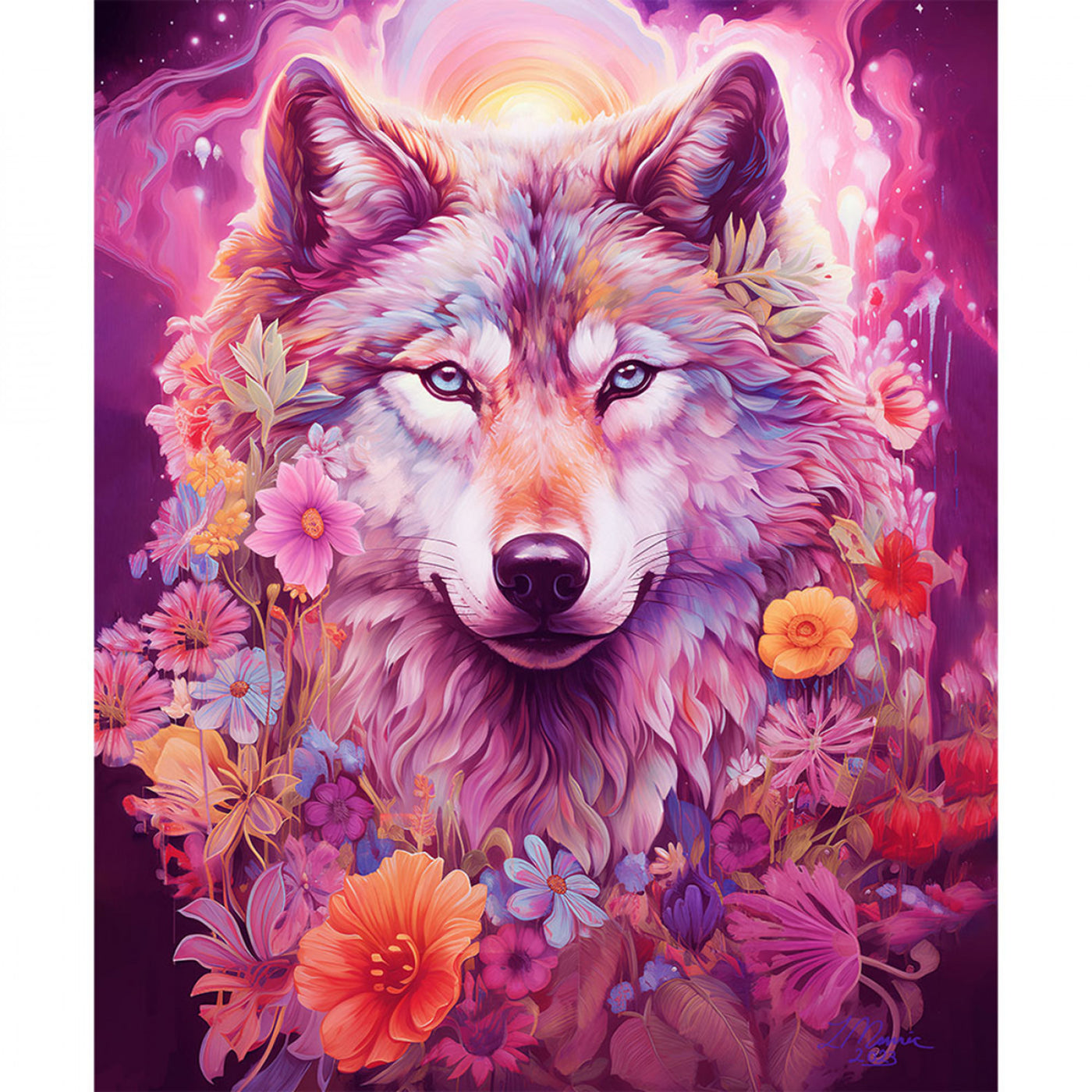 Serenity 14240101 01 Multi Wolf Panel Camelot Fabrics