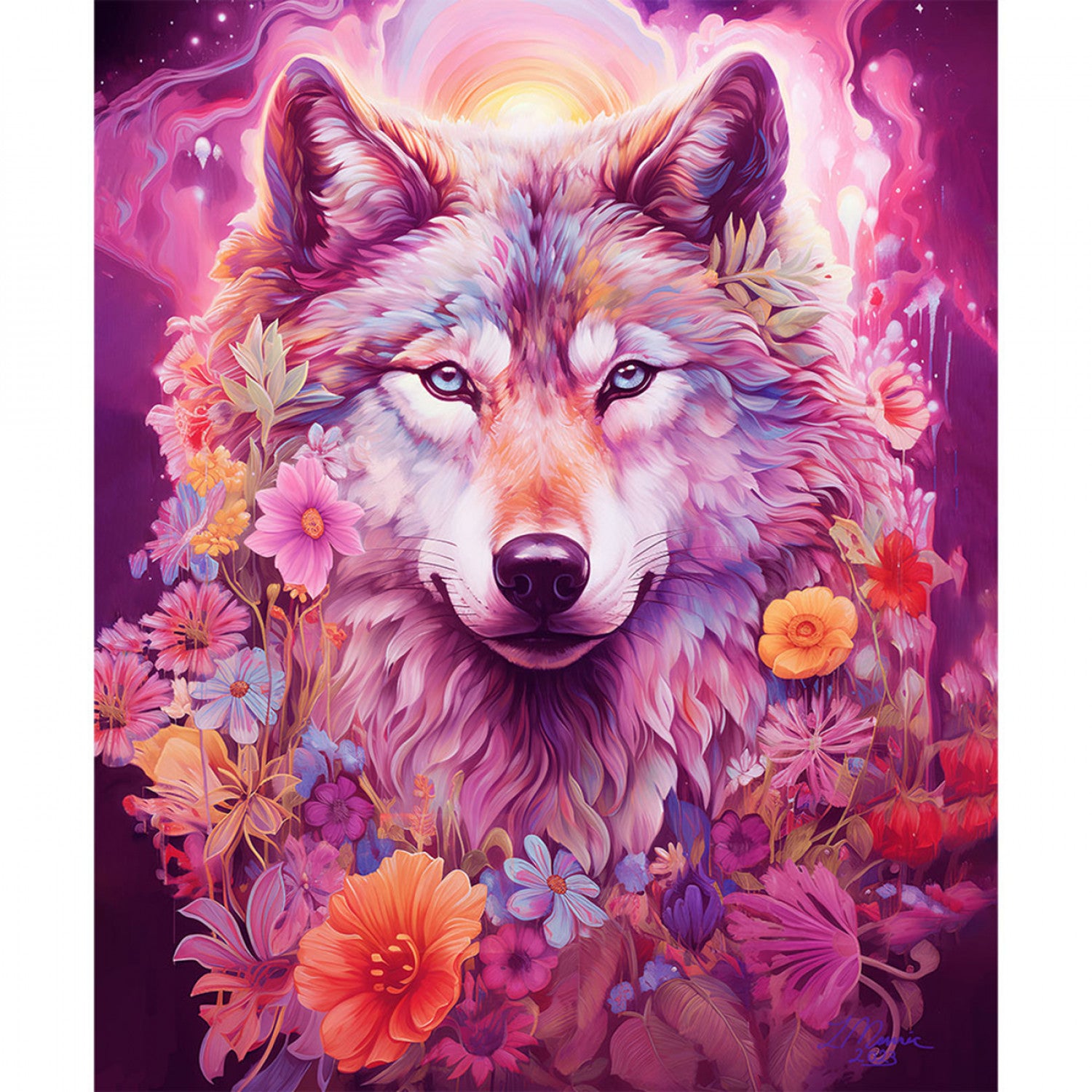 Serenity 14240101 01 Multi Wolf Panel Camelot Fabrics
