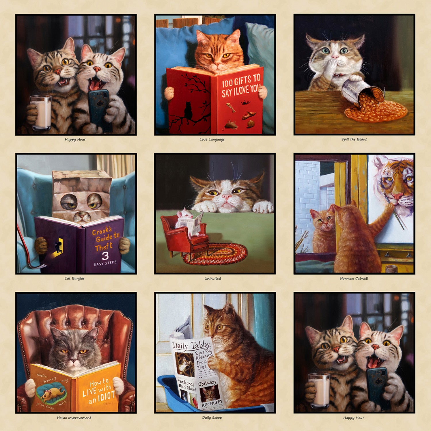 Cats Meow 41004 Flax Block Panel Elizabeth Studio