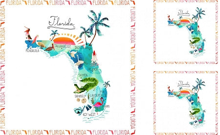 Florida State Digital Panel, Windham Fabrics