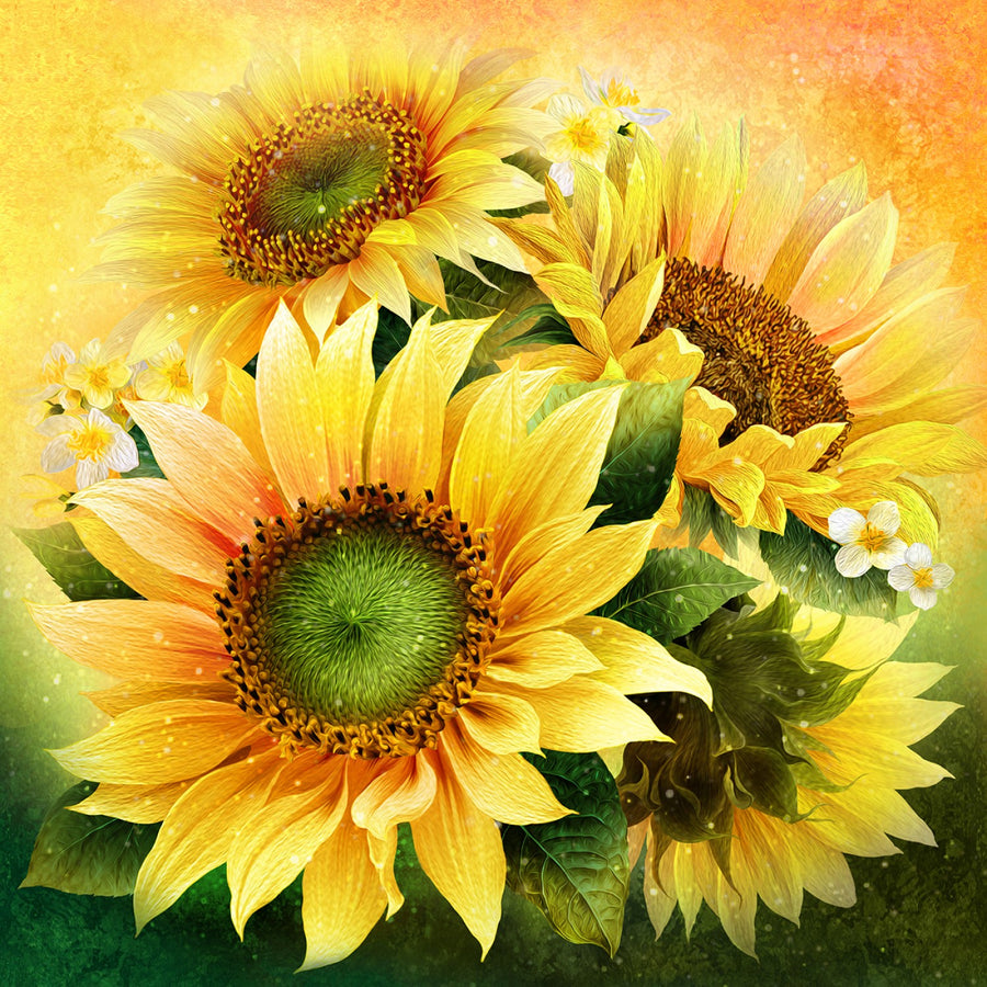 Sunny Day Sunflower 60 x 60 Inch Panel 586741 Oasis Fabric
