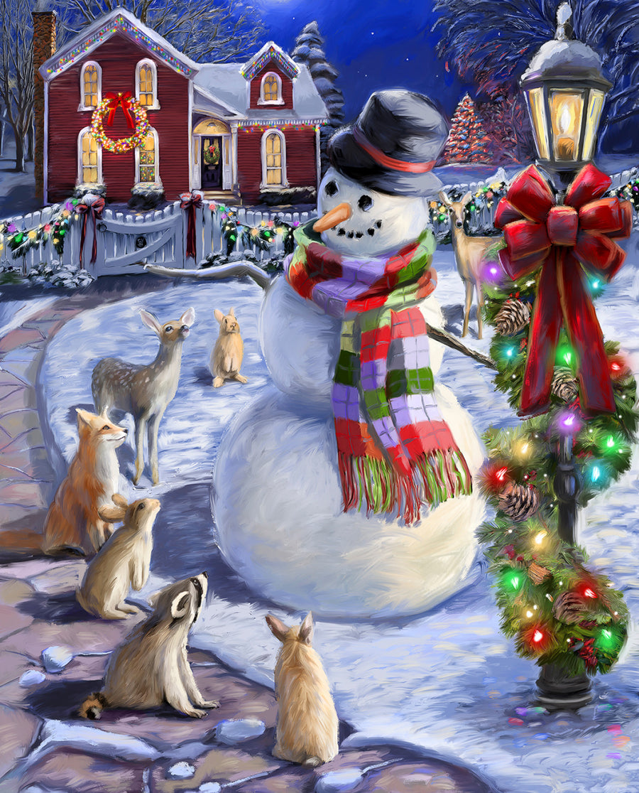 Christmas Evel Snowman Digital Panel AL61454C1 36 x 44 Inch David Textiles