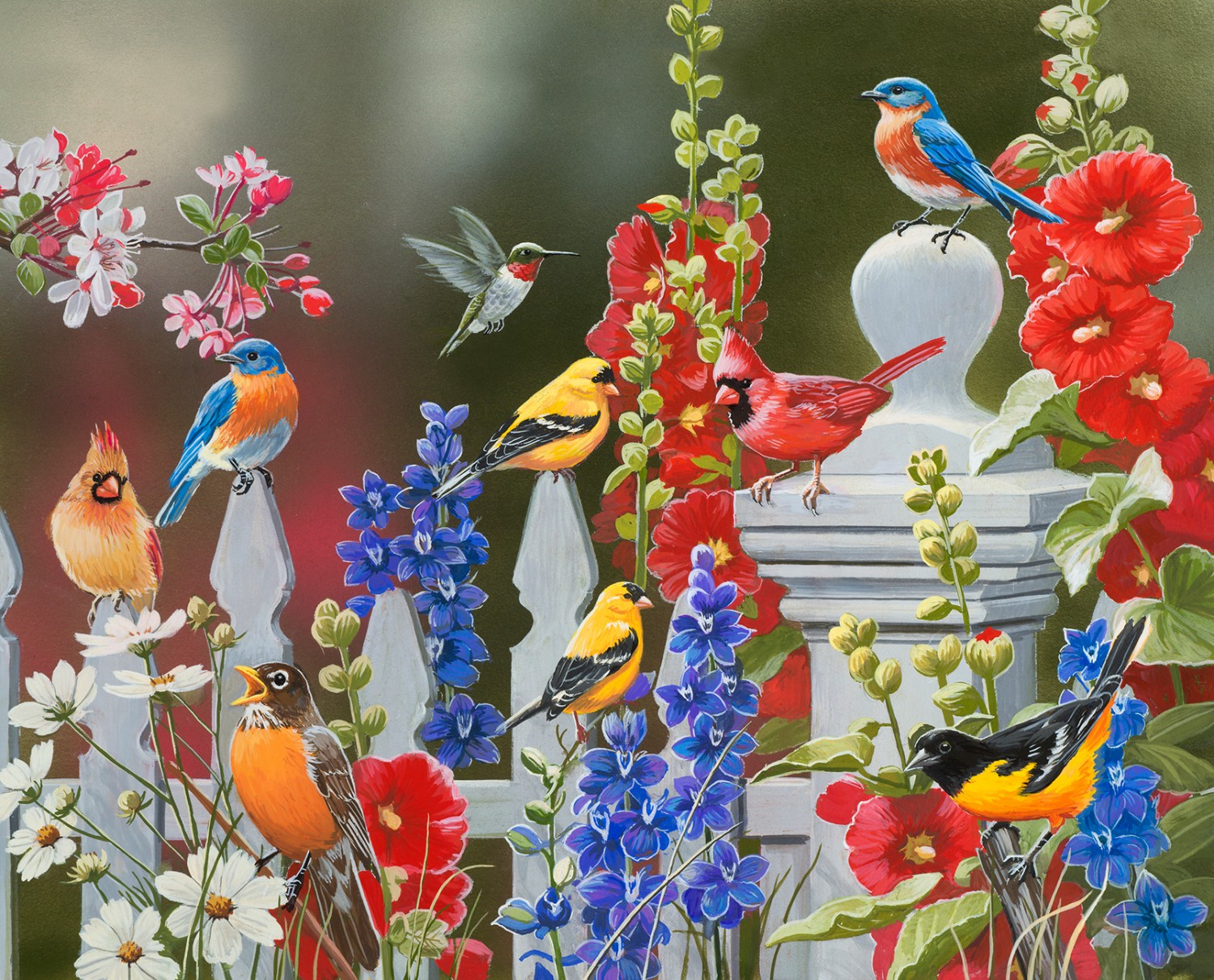 Spring Summer Birds AL44560C1 Digital Panel David Textiles