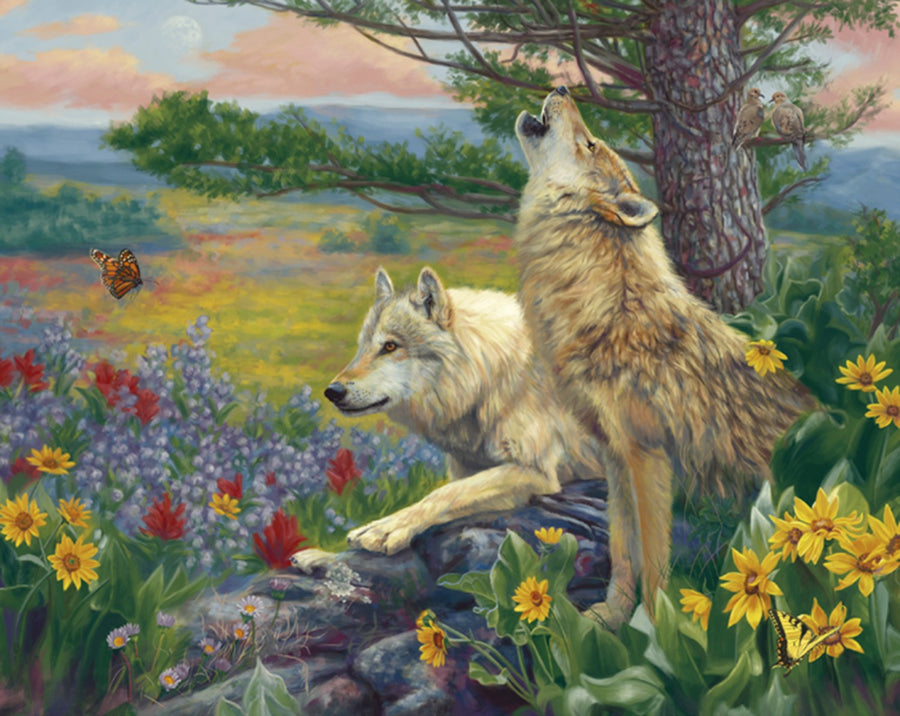 Wolves in Spring AL44760C1 Digital Panel David Textiles