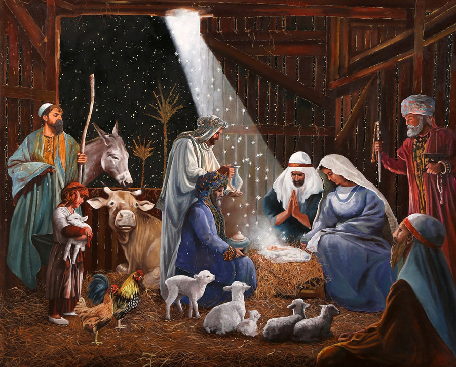 Nativity AL56982C1 36 Inch Digital Panel David Textiles