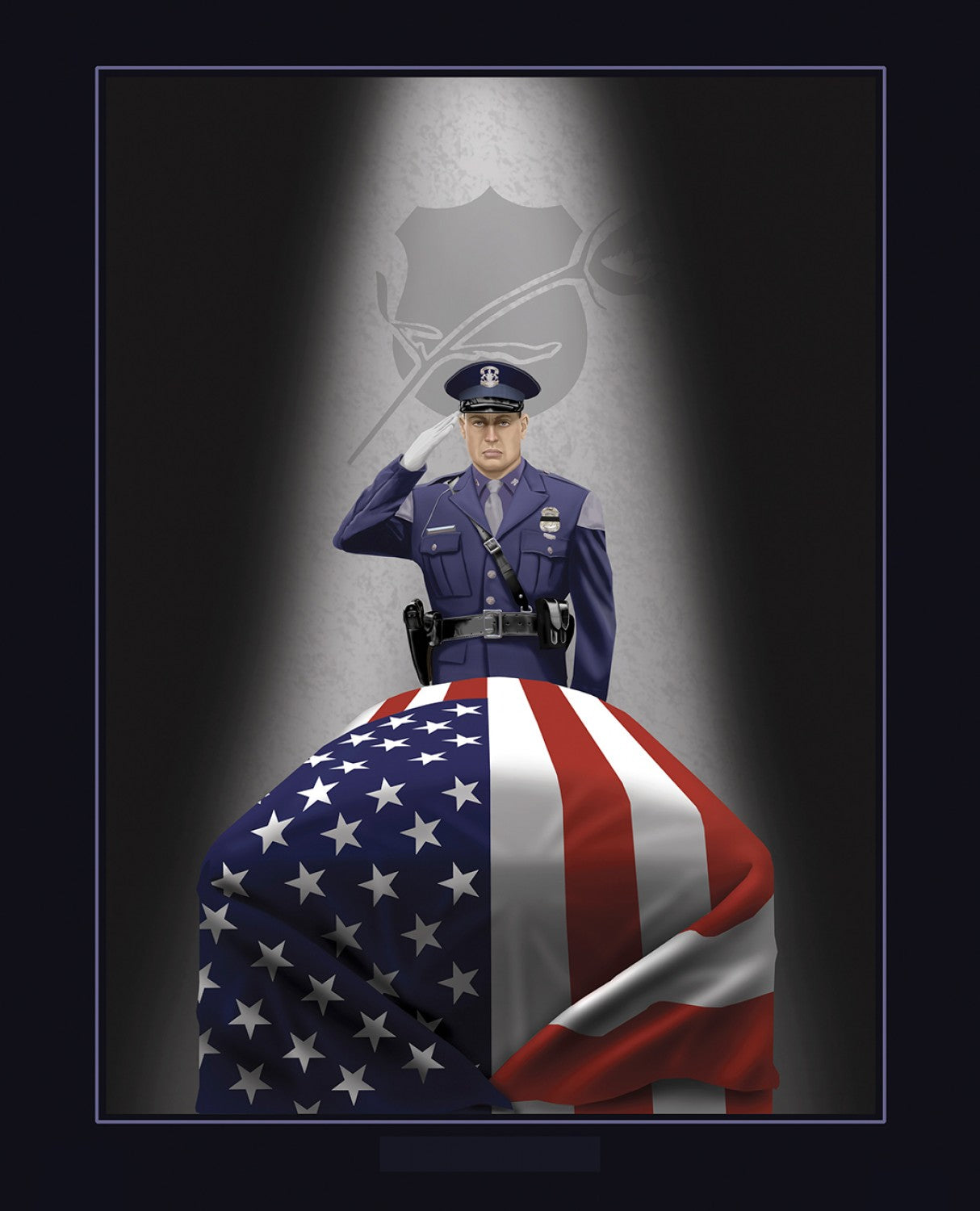 End of Watch AL58760C1 Digital 36 Inch Panel David Textiles