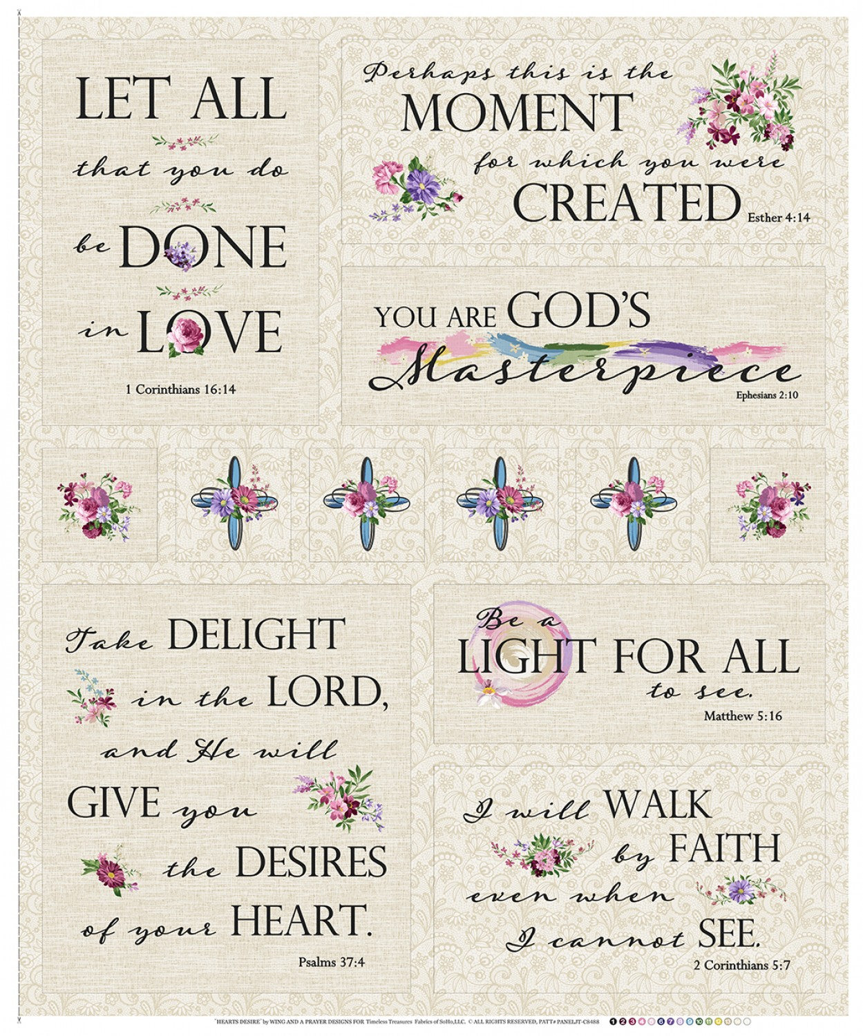 Hearts Desire C8488 Panel Wing and a Prayer Timeless Treasures