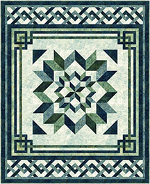 New Stonehenge Carpenters Apprentice Blue Planet Pine Ridge Twin Quilt Kit Northcott