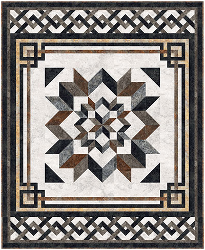 New Stonehenge Carpenters Apprentice Graphite Iron Ore Twin Quilt Kit Northcott