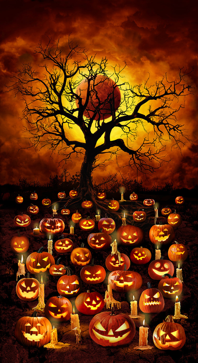 Jack O Lantern CD2914 Blood Moon Panel Timeless Treasures