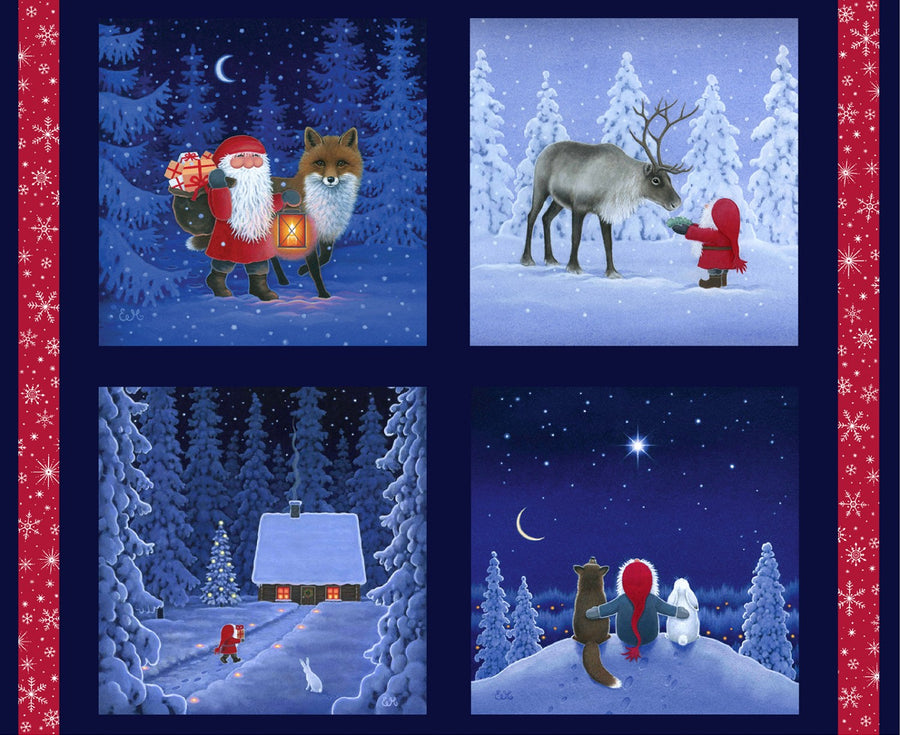 Keep Believing CE12 Tomten Friends 36 Inch Panel Lewis and Irene