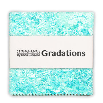 New Stonehenge Gradations 5 Inch Charm Square Chip Peacock 66 Northcott