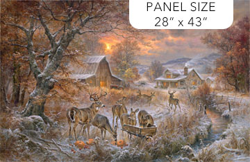 First Frost DP25380 34 Deer Panel 28 x 44 Northcott