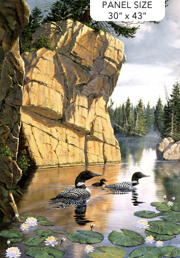 Naturescapes Still Waters DP26790 44 Loon Lake Panel Northcott