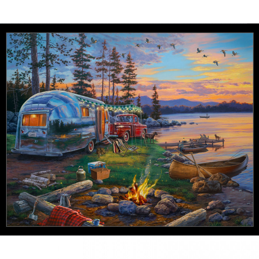 Lake Campers 8914 BLA Panel Elizabeths Studio