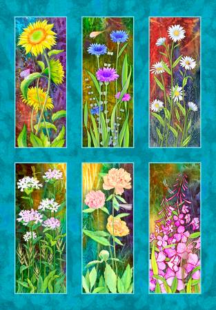 Multi Flower Towers Digital Panel FLOJ4257, P and B Textiles