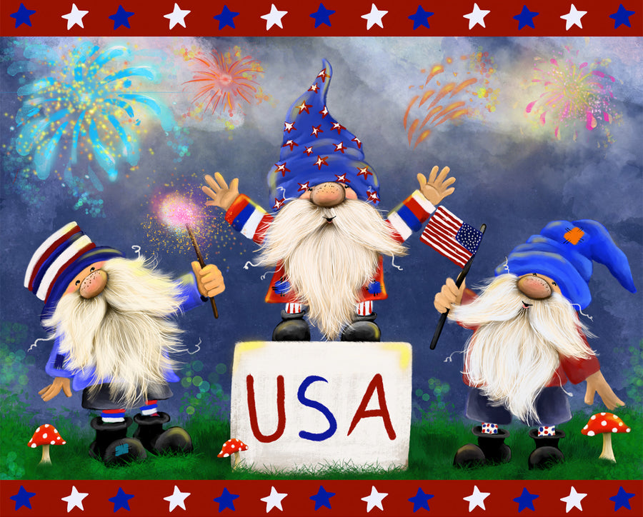 Patriotic Gnomes GL02654C1 36 Inch Digital Panel David Textiles