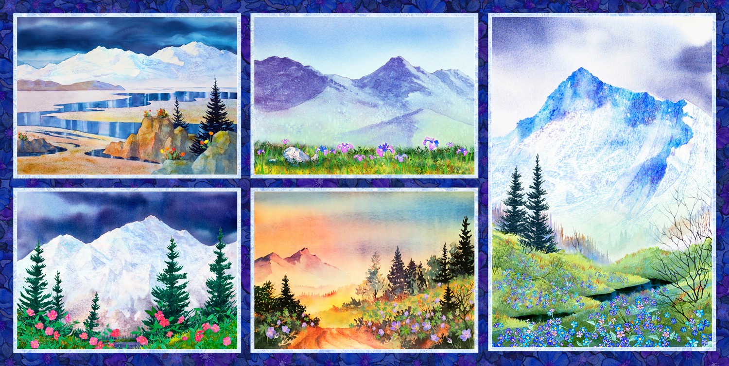 Majestic Mountains Digital Panel M3199, P and B Textiles