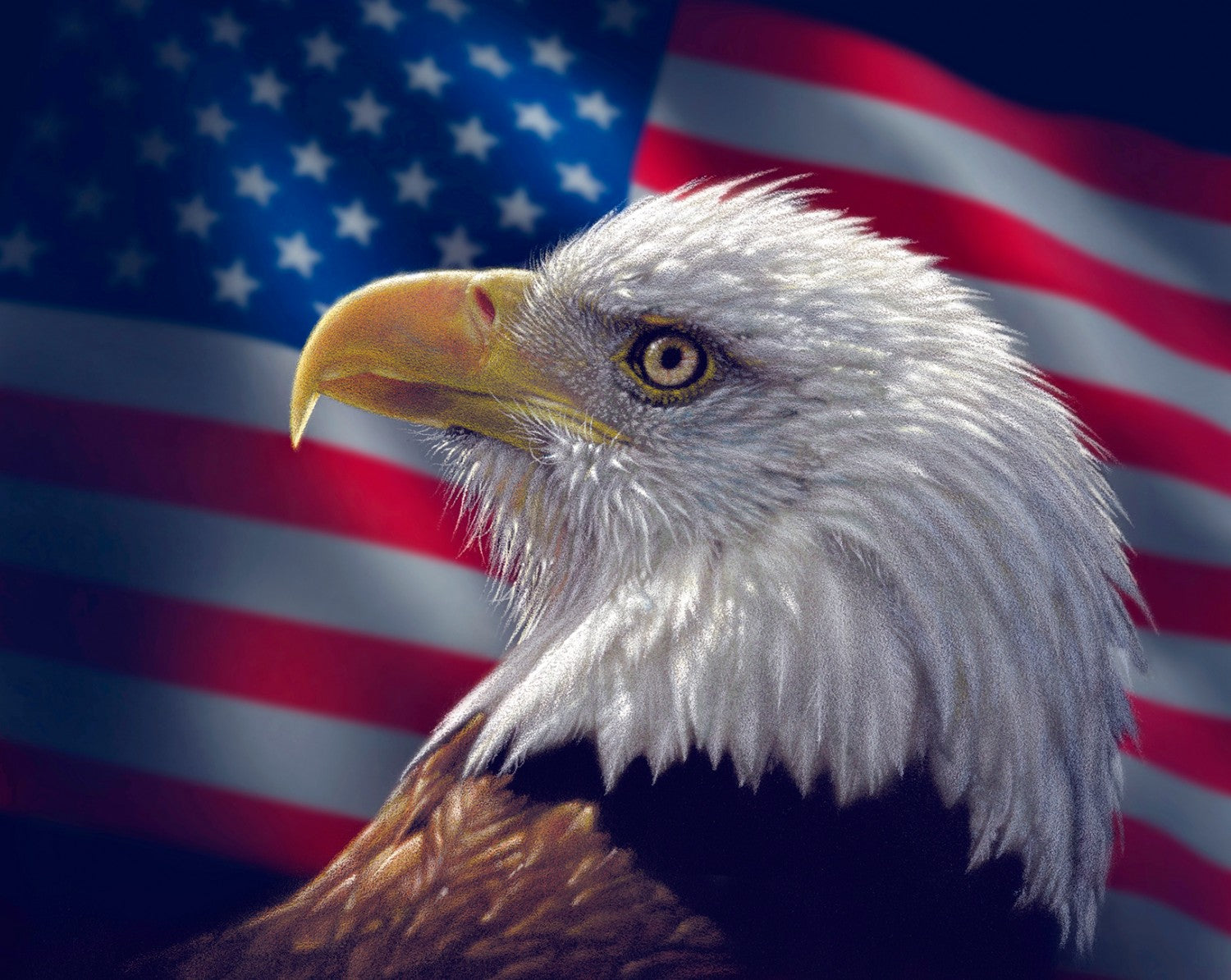Eagle and Flag ML33122C1 Digital 36 Inch Panel David Textiles