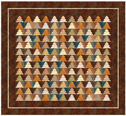 New Stonehenge Woodlot 2 Canyon Iron Ore Oxidized Copper Queen Quilt Kit Northcott