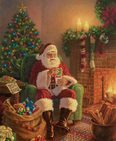 Christmas Classic Digital Panel P9540 Milk Santa, Riley Blake