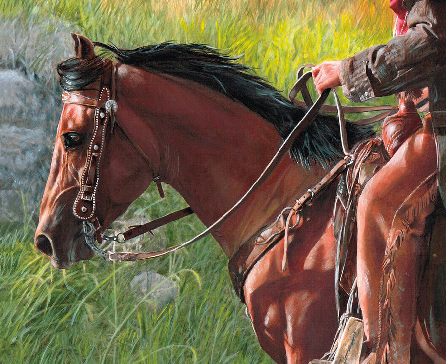 Ride the Range PD12746 Cowboy Horses 36 Inch Digital Panel Riley Blake