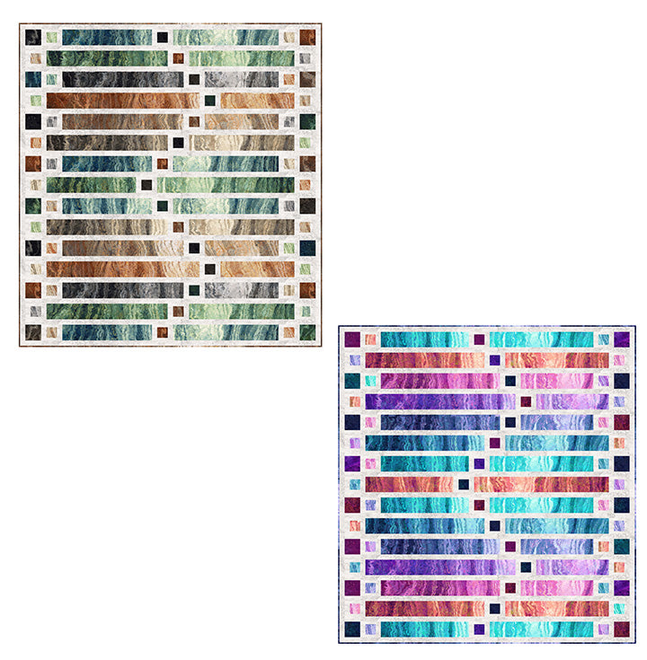 New Stonehenge Gradations Ombre Staggered Strips Quilt Kit Northcott
