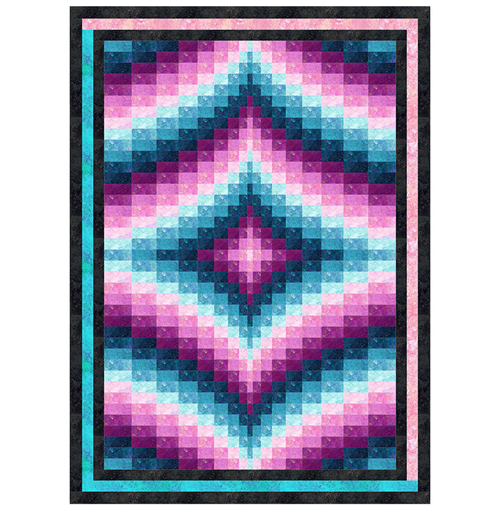 New Stonehenge Echoing Diamonds Midnight Muse Jelly Roll Twin Quilt Kit Northcott