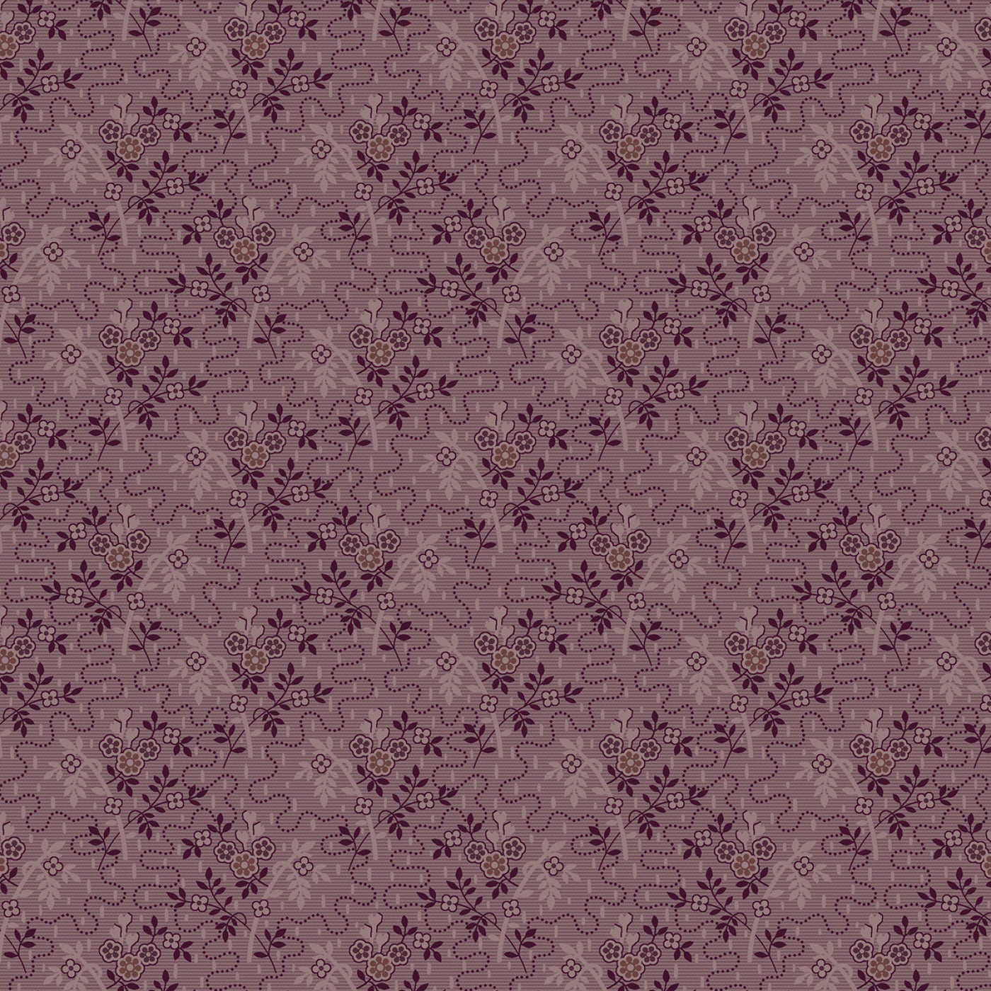 Plumberry III 171151 Plum Three Blooms Marcus Fabrics