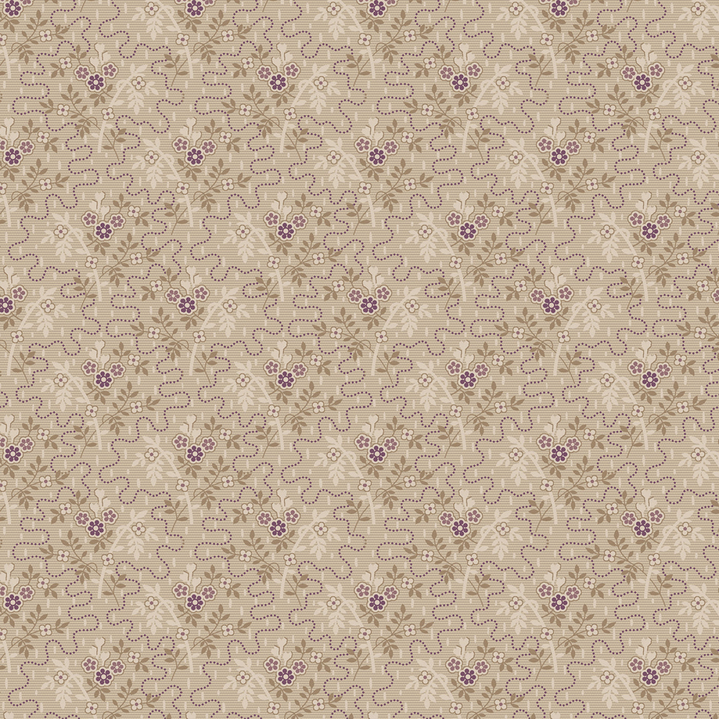 Plumberry III 171151 Tan Three Blooms Marcus Fabrics