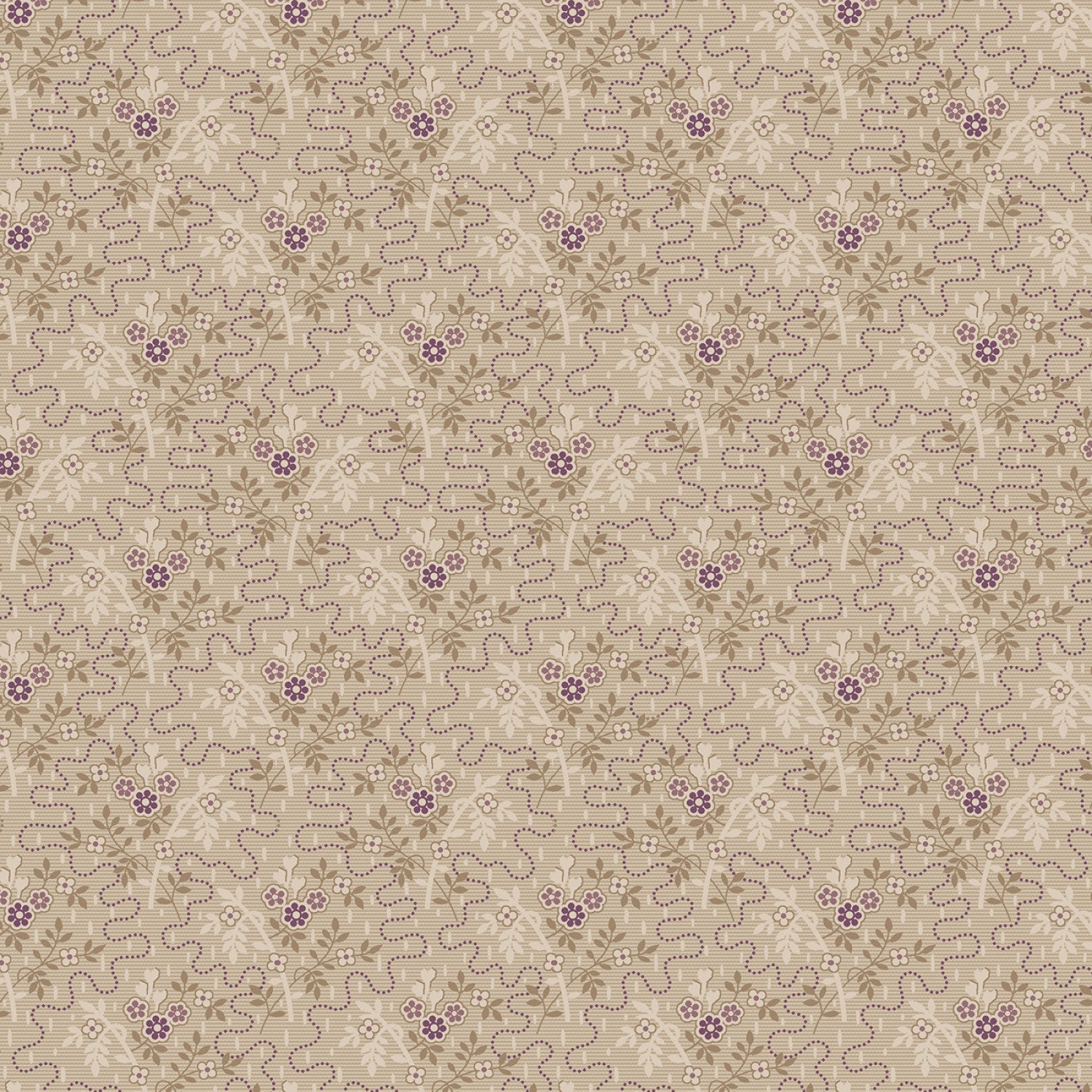 Plumberry III 171151 Tan Three Blooms Marcus Fabrics