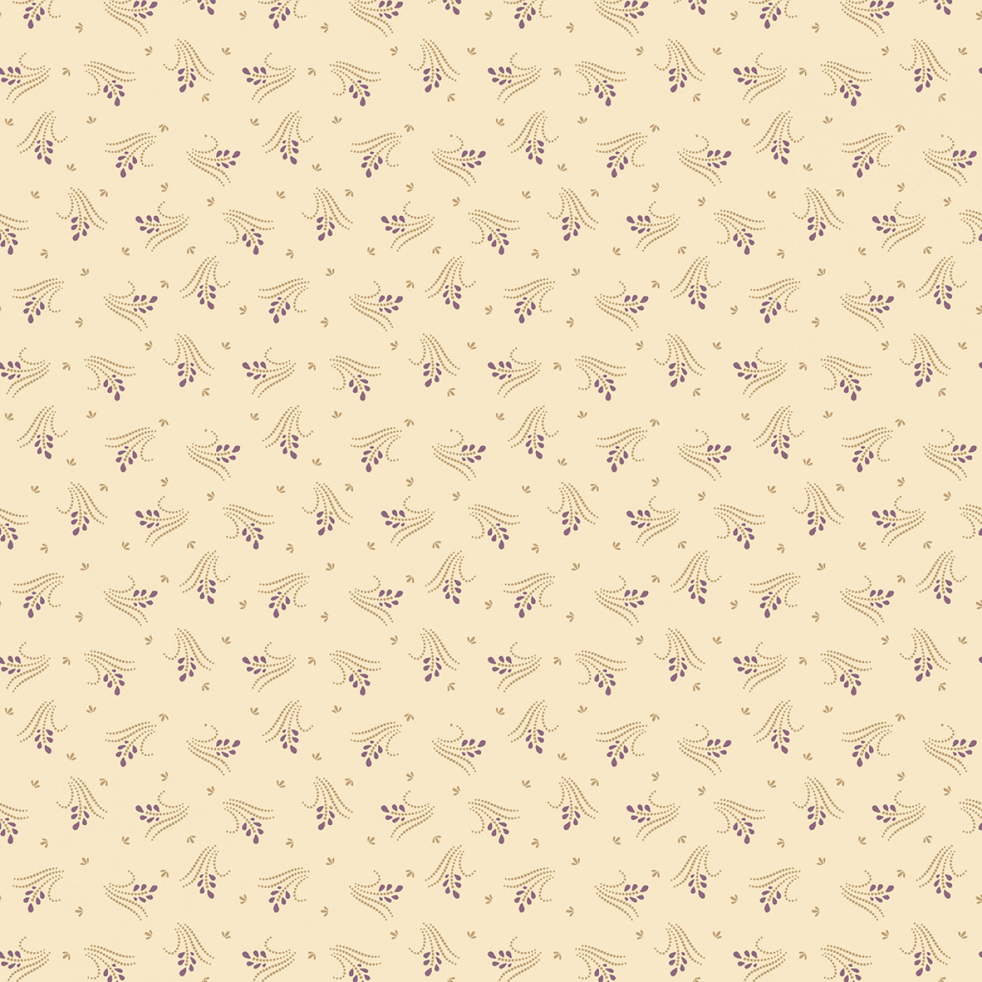 Plumberry III 171152 Cream Plum Grass Marcus Fabrics