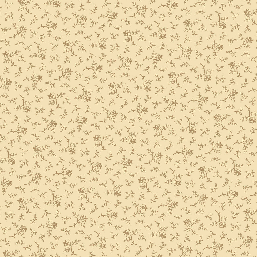 Plumberry III 171154 Cream Plum Rose Marcus Fabrics