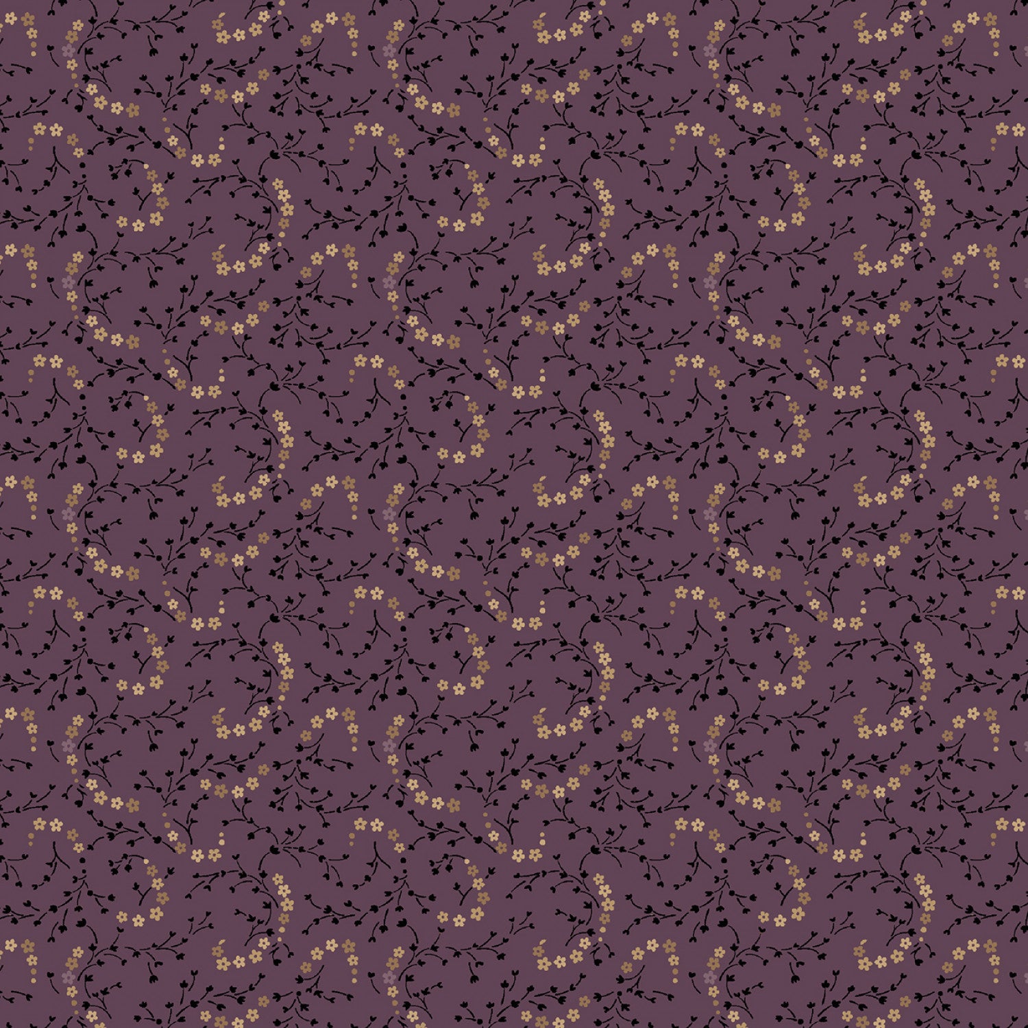 Plumberry III 171155 Purple Plum Posey Marcus Fabrics
