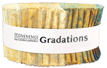 New Stonehenge Gradations Jelly Roll Strip Oxidized Copper 68 Northcott