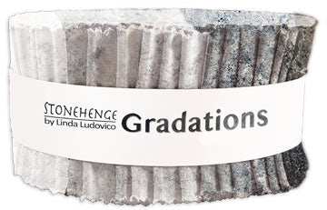 New Stonehenge Gradations Jelly Roll Strip Graphite 99 Northcott