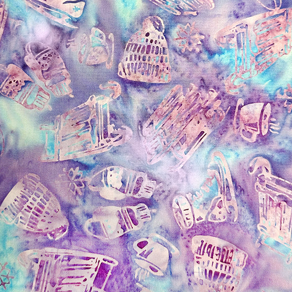 AMNSH 2025 SH185 535 Tossed Sleds Blue Sapphire Island Batik