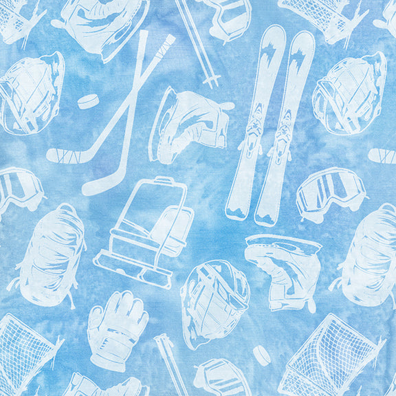 AMNSH 2025 SH187 510 Tossed Skating Blue Sky Island Batik