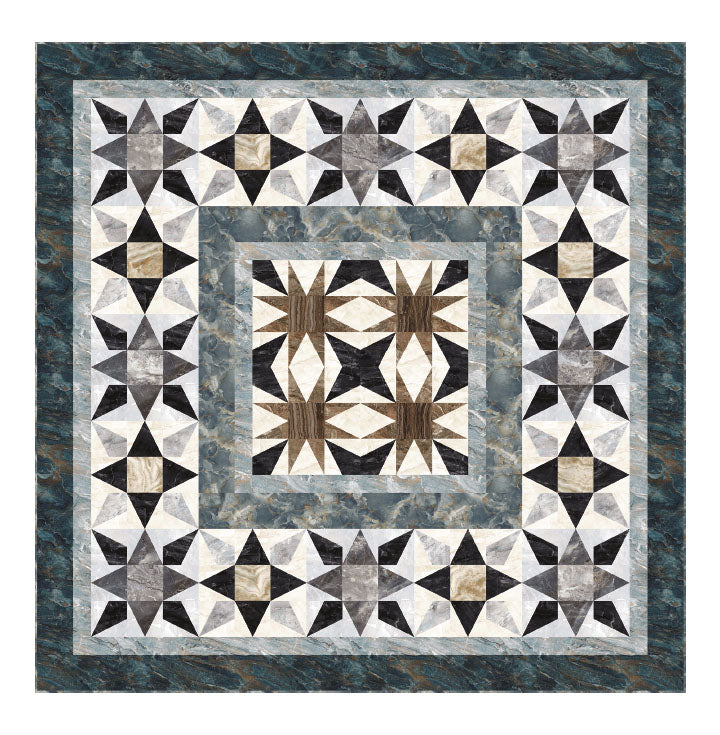 Northcott Stonehenge Surfaces Stone Points Quilt Kit