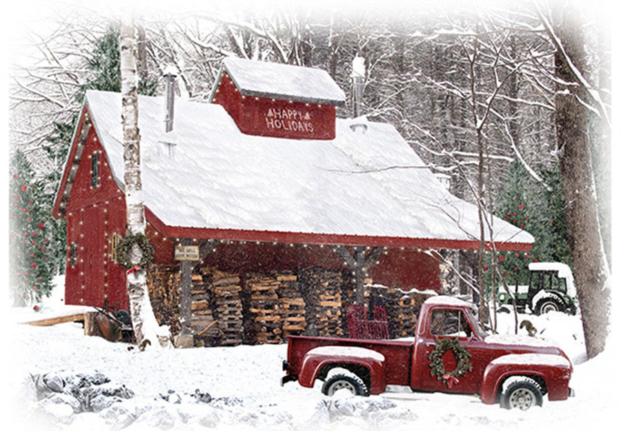 Home for the Holidays T4857 307 Red Truck Barn Digital Panel Hoffman