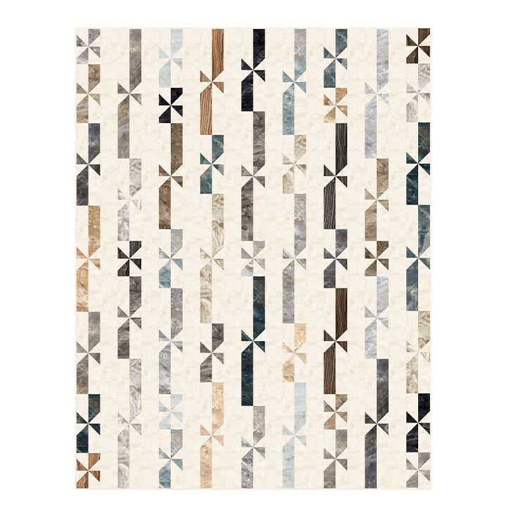Northcott Stonehenge Surfaces Taffy Twirl Quilt Kit