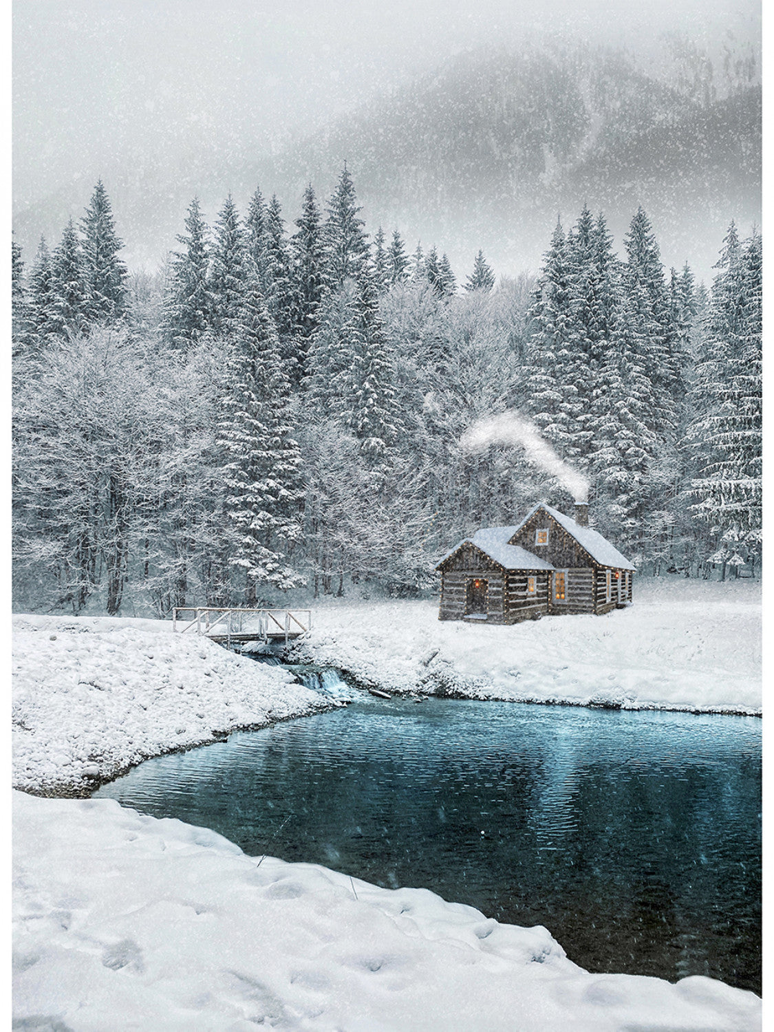 Off the Grid Digital W5378 597 Winter Cabin Hoffman