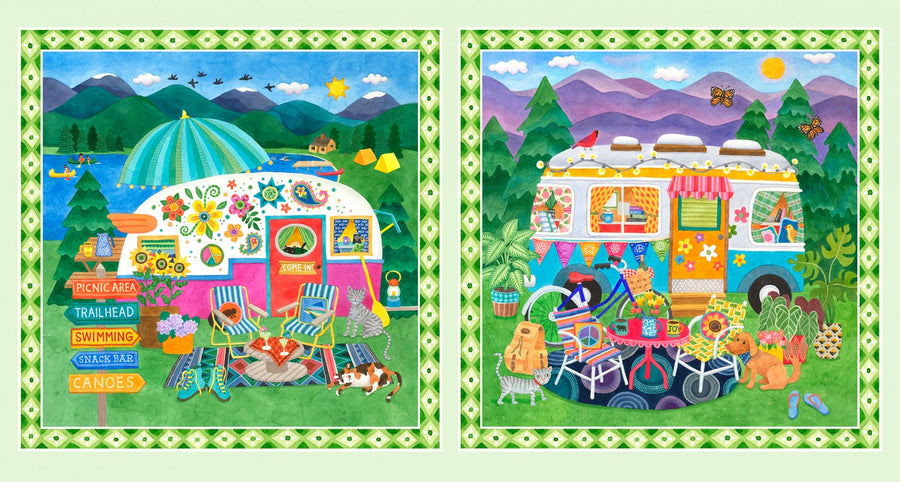 Wanderlust 4612 PA Placemat Panel P and B Textiles