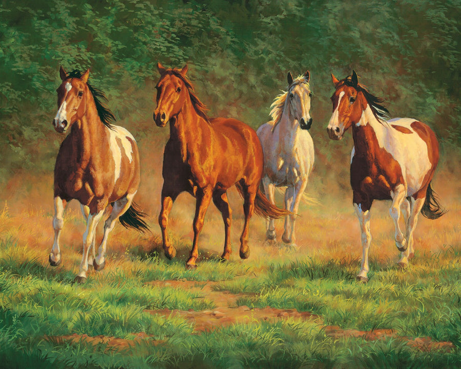 Running Horses WW31832C1 36 Inch Digital Panel David Textiles